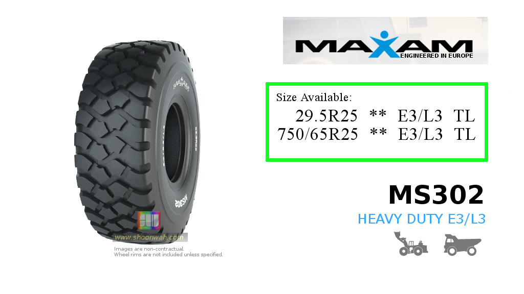 29.5R25 ** MAXAM MS302 E3 Articulated Dump truck tubeless TL OTR Radial Tires